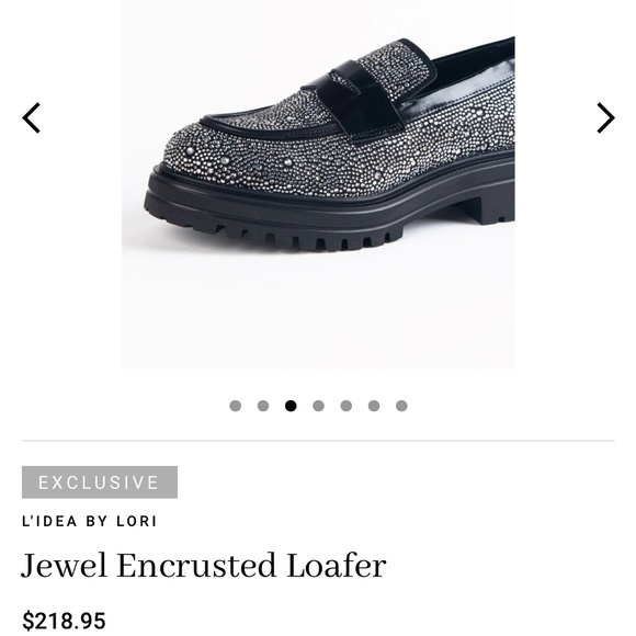 NiB L’idea by Lori Jeweled encrusted Loafer. Size 39 - Picture 7 of 8